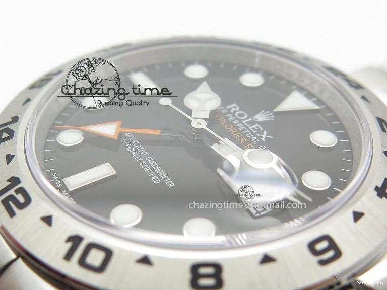 1222 Explorer II 42mm 216570 Noob Best Edition Black Dial on SS Bracelet A23J SunProtective 4039